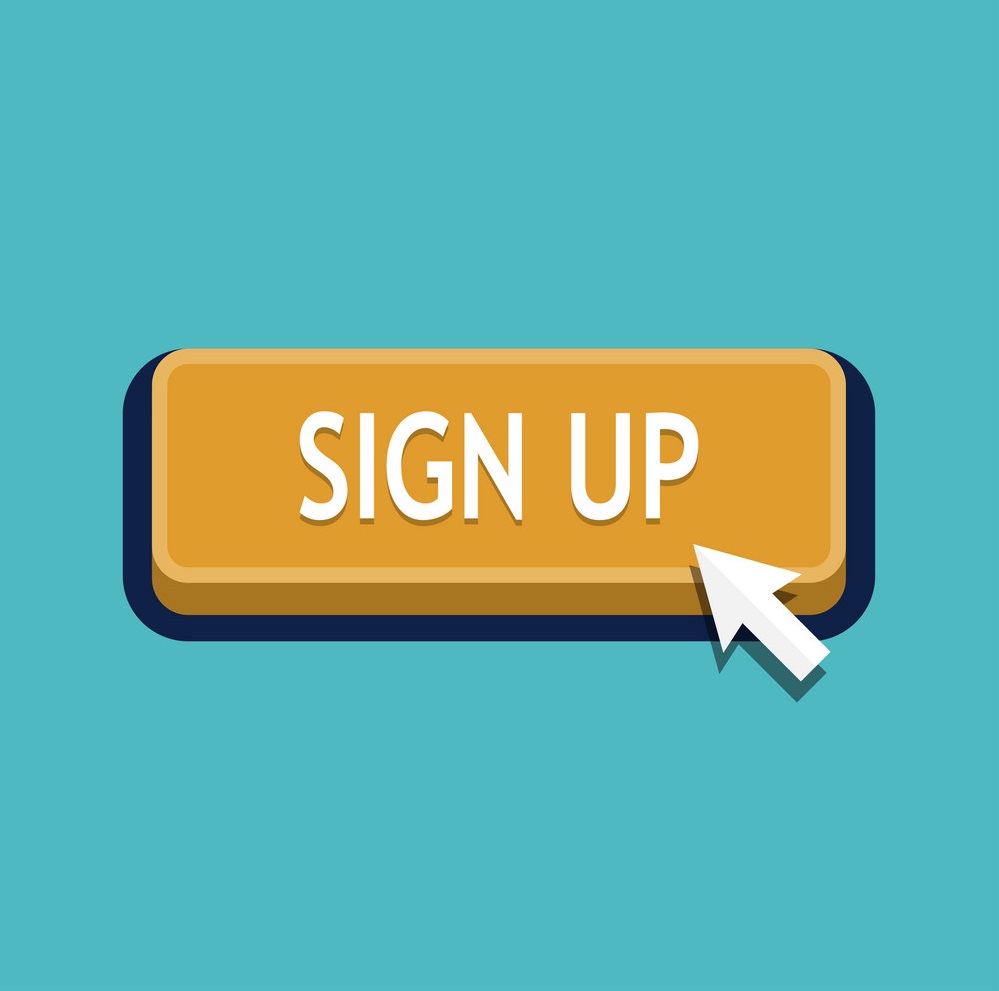 sign up button click vector 19690143